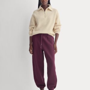Luxe Fleece Baggy Jogger | Deep Plum